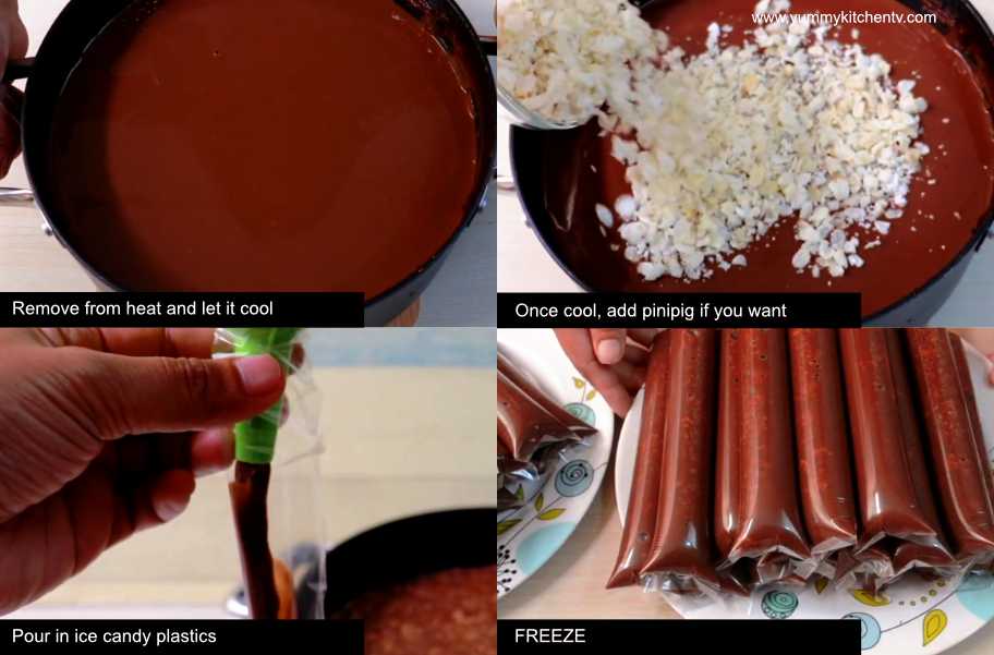 milk chocolate ice candy