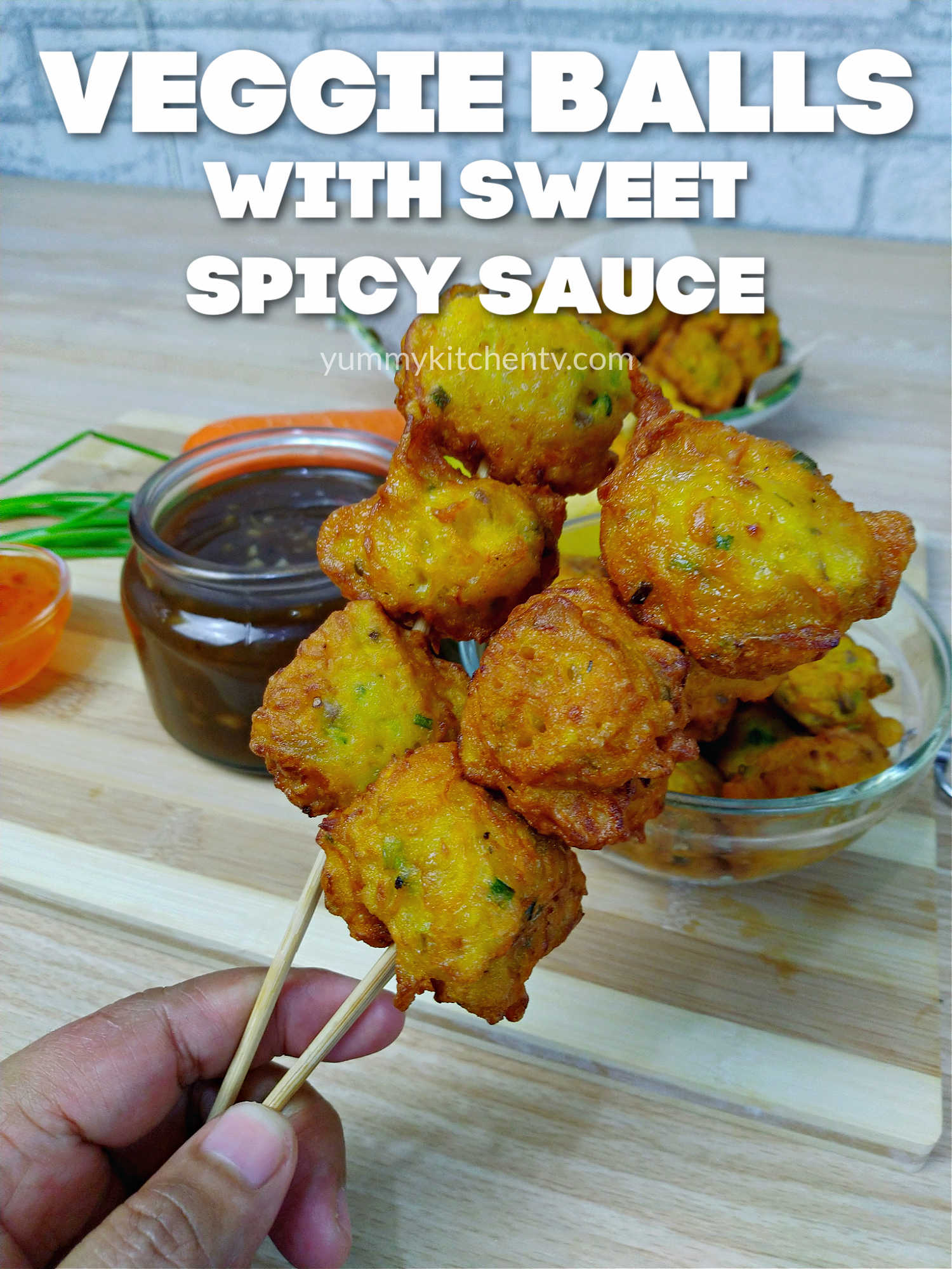 Veggie Balls with Sweet Spicy Sauce - Yummy Kitchen