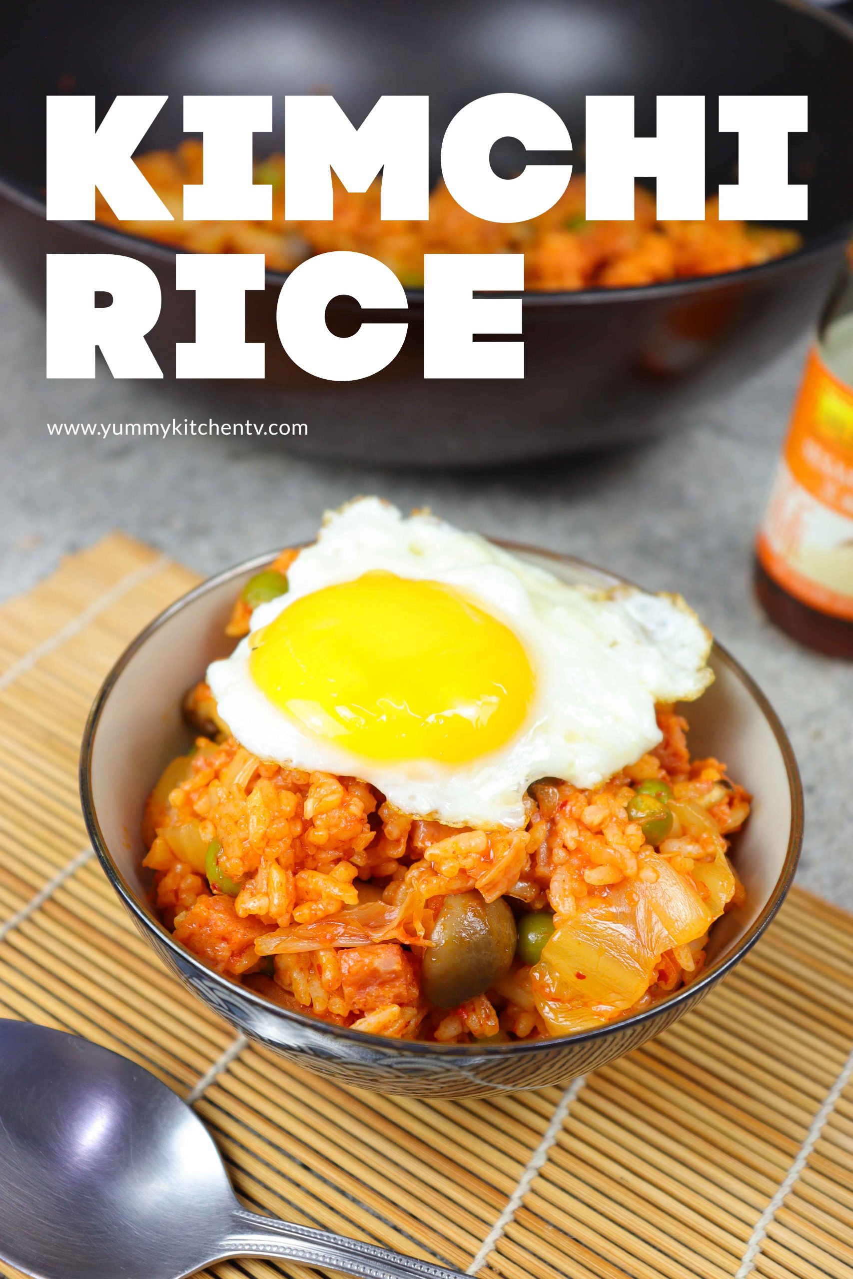 Easy Kimchi Fried Rice-a quick mix of spicy and savory-Yummy Kitchen