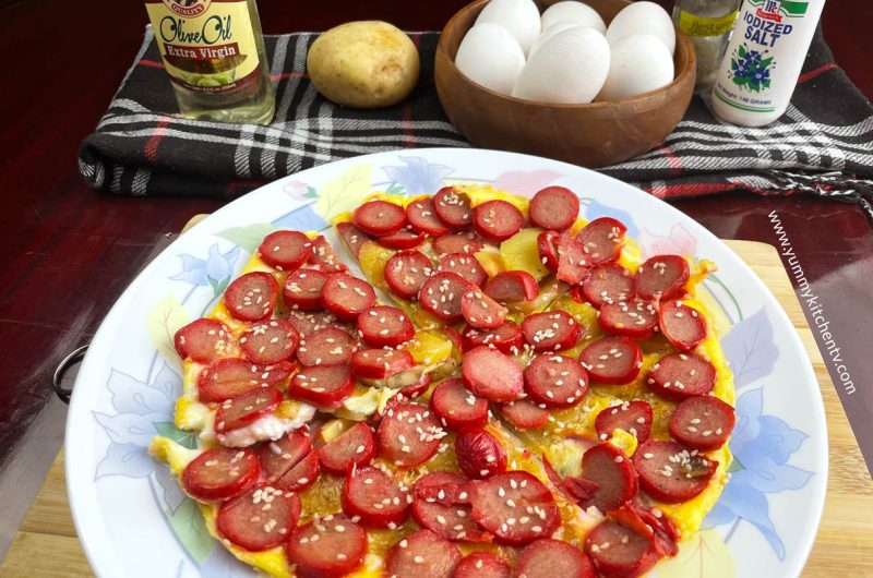 Potato and eggs pancake