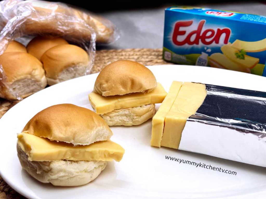 Eden Cheese in bread pandesal