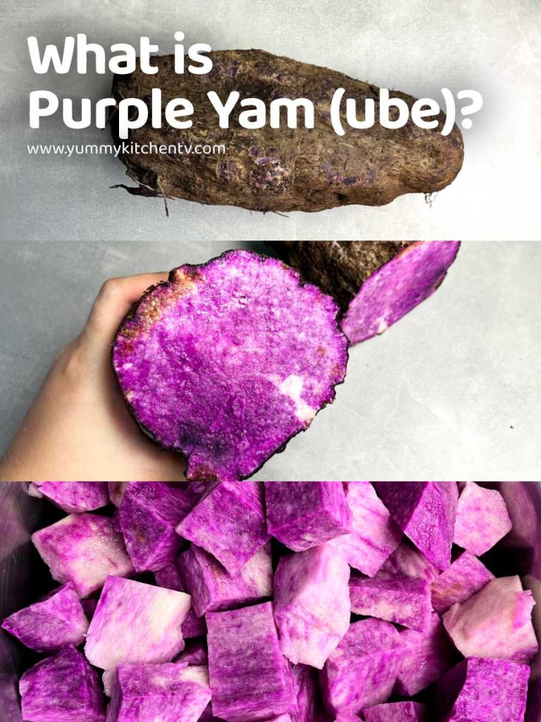 Purple Yam or Ube whole and halved