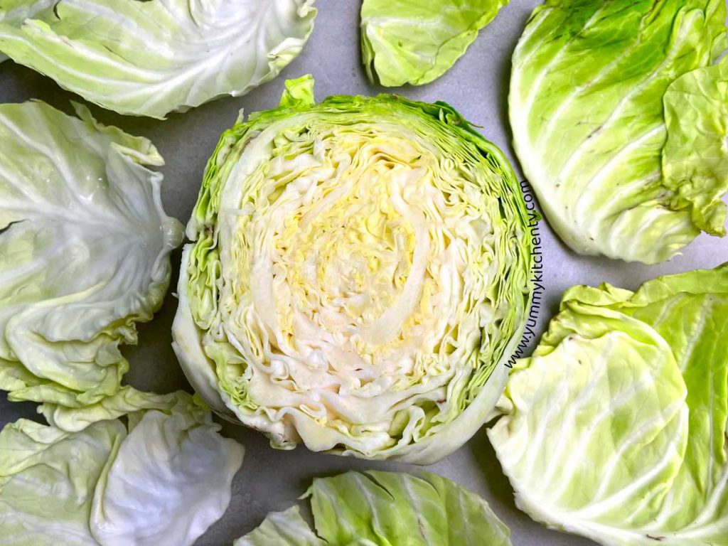 cabbage or repolyo halved