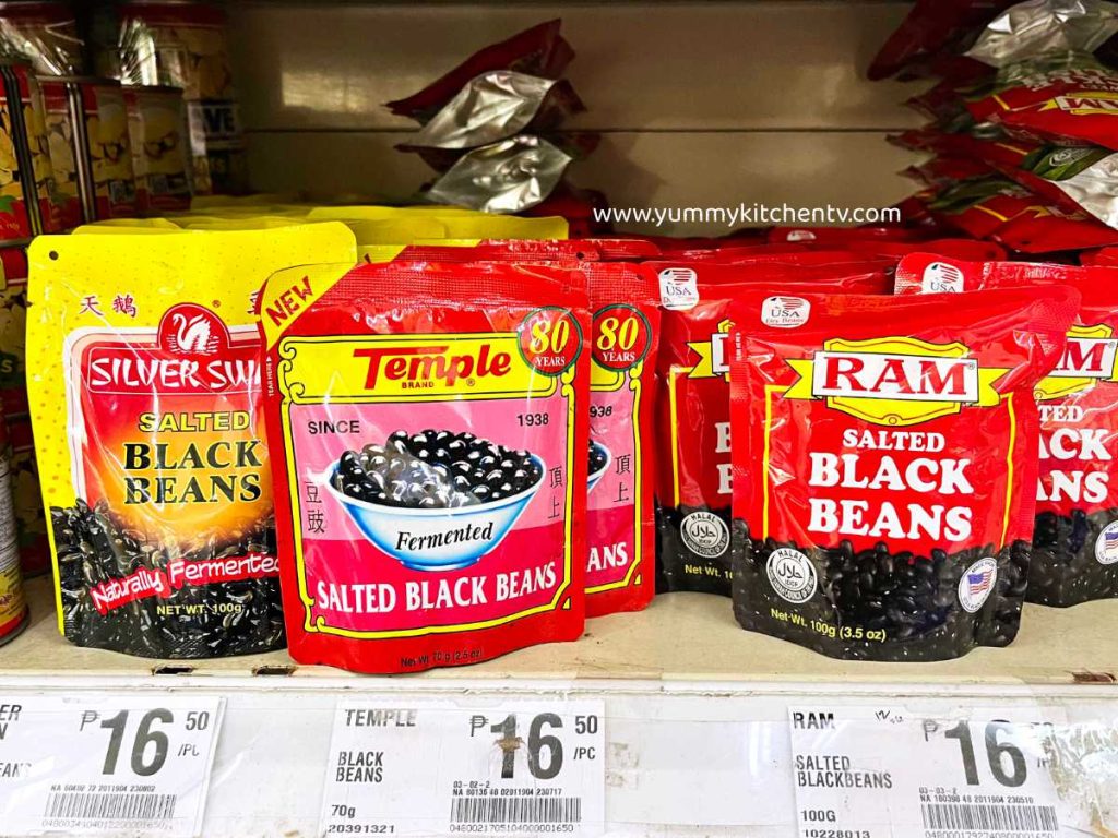 fermented salted black beans in packaging