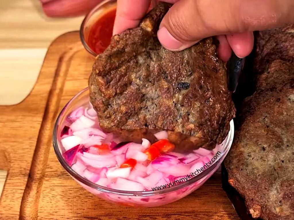 how to make Puso ng Saging Burger Patties