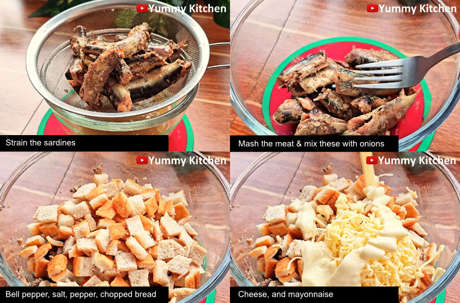 cheesy sardines pie recipe