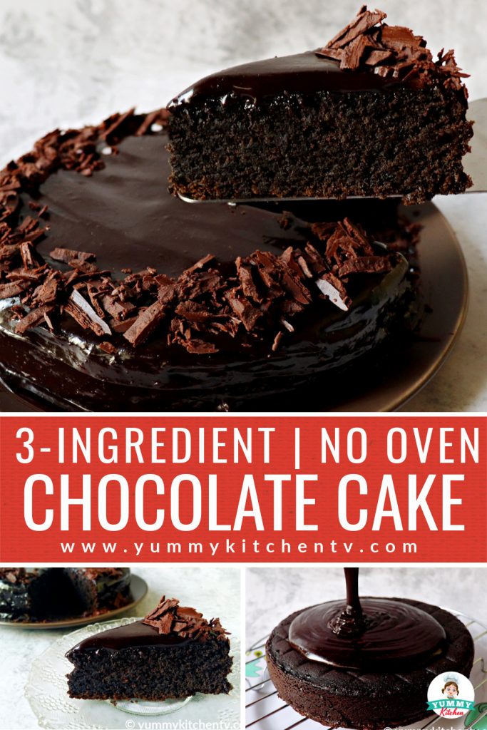 3 Ingredients Chocolate Cake
