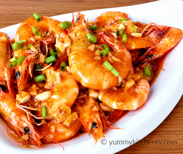Garlic Butter Shrimp with Sprite and Oyster Sauce