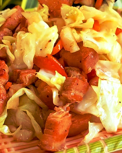 Stir-fried Cabbage with Pork Belly