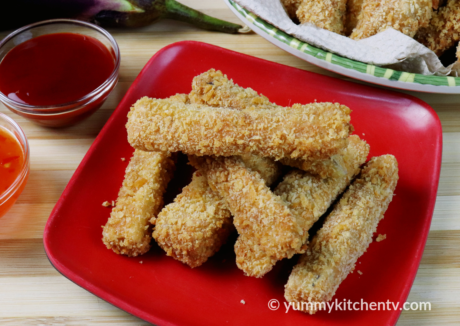 Crispy Eggplant Fingers Yummy Kitchen