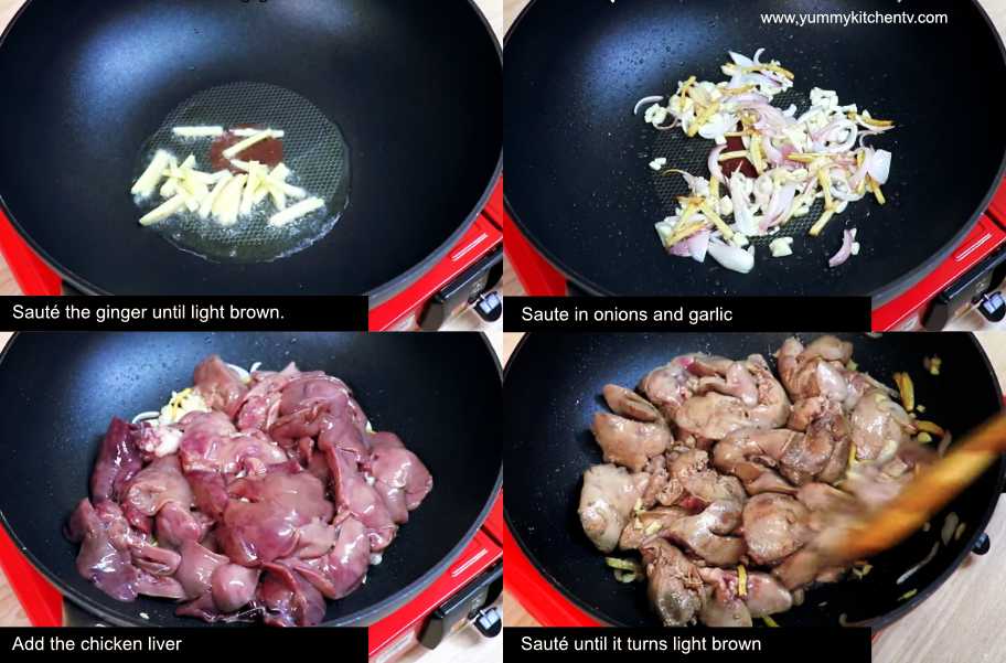 chicken liver with oyster sauce