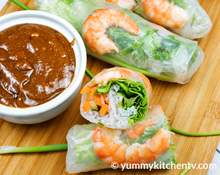 Fresh Shrimp Spring Rolls with Peanut Sauce