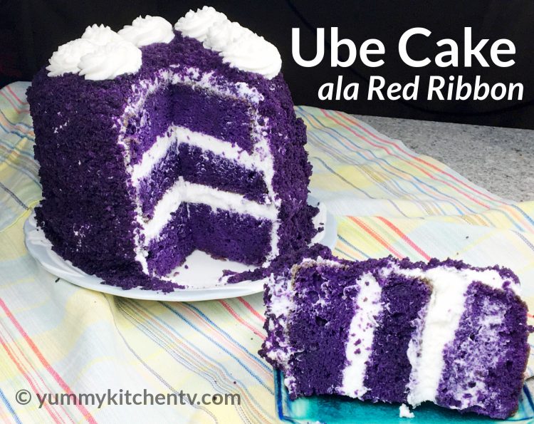 Ube Cake ala Red Ribbon Yummy Kitchen Ube Cake ala Red Ribbon Yummy Kitchen