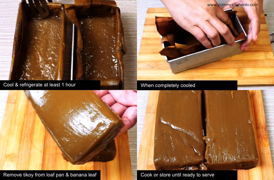 Traditional Filipino tikoy ready for slicing