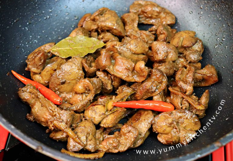 Adobong Atay at Balunbalunan Recipe