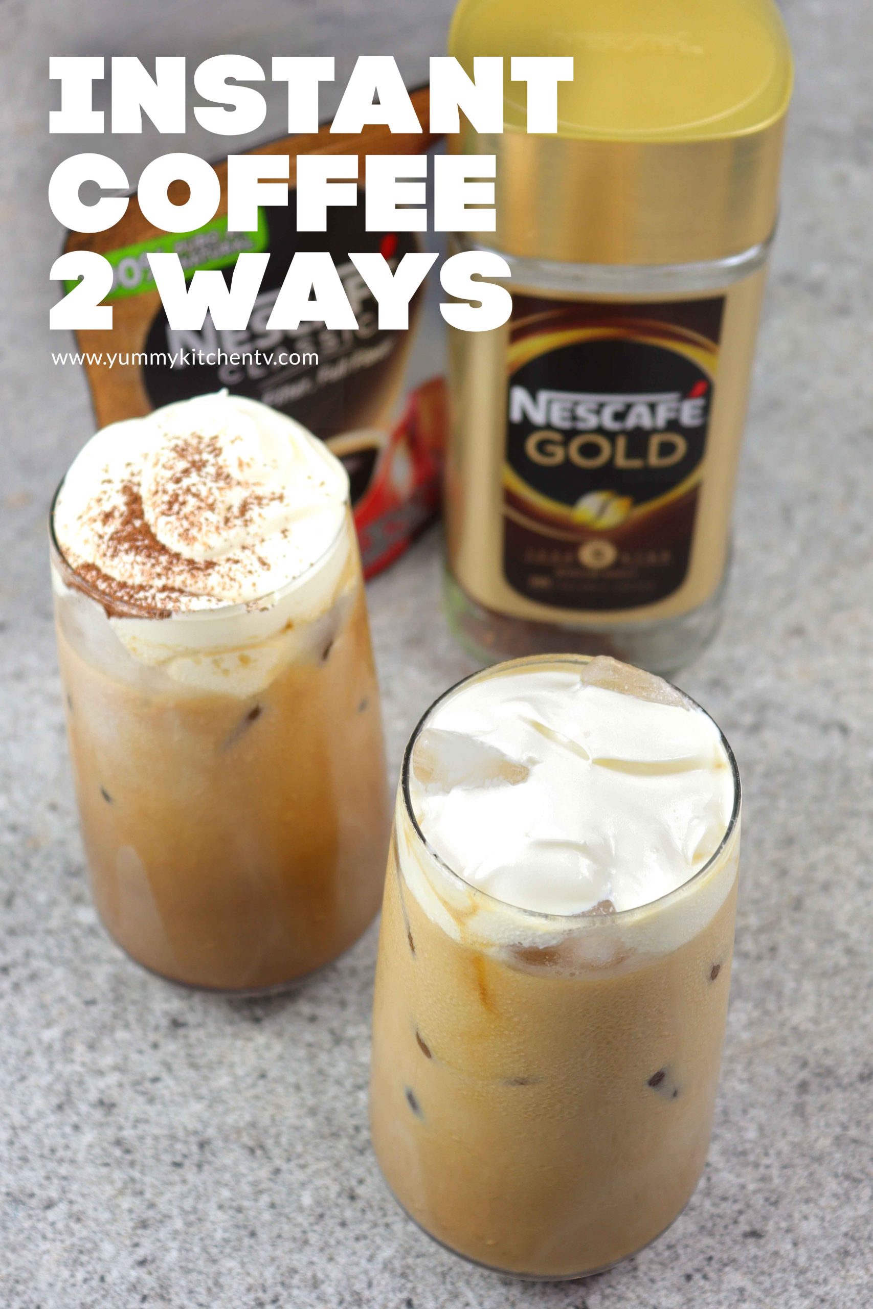 Instant coffee drinks 2 waysrefreshing and sweetYummy Kitchen