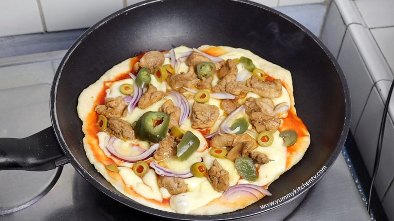 No Oven Chicken Pizza