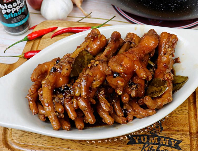 Chicken Feet Adobo - Yummy Kitchen