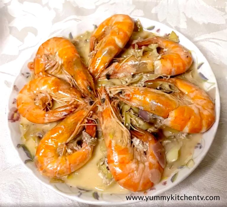 Coconut Banana Blossom Shrimp