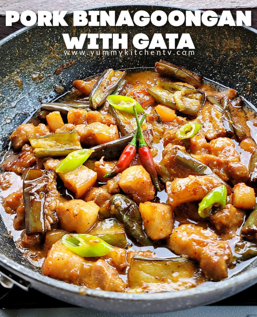 Pork binagoongan with gata