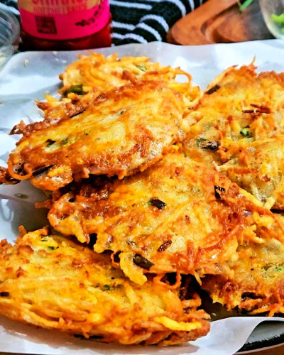 Cheesy Potato Pancakes