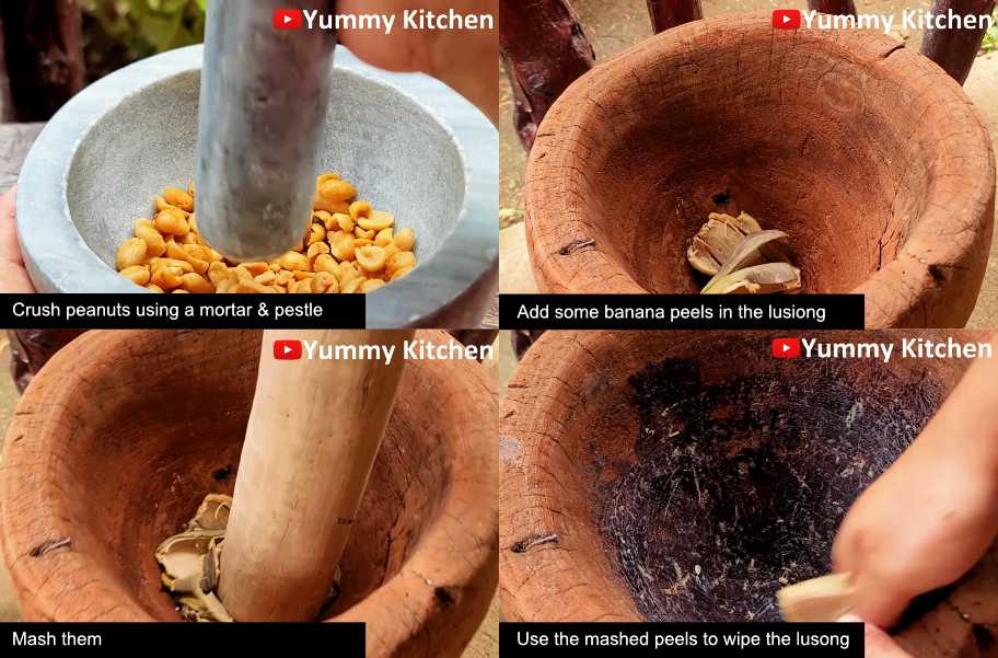 nilupak na saging in english