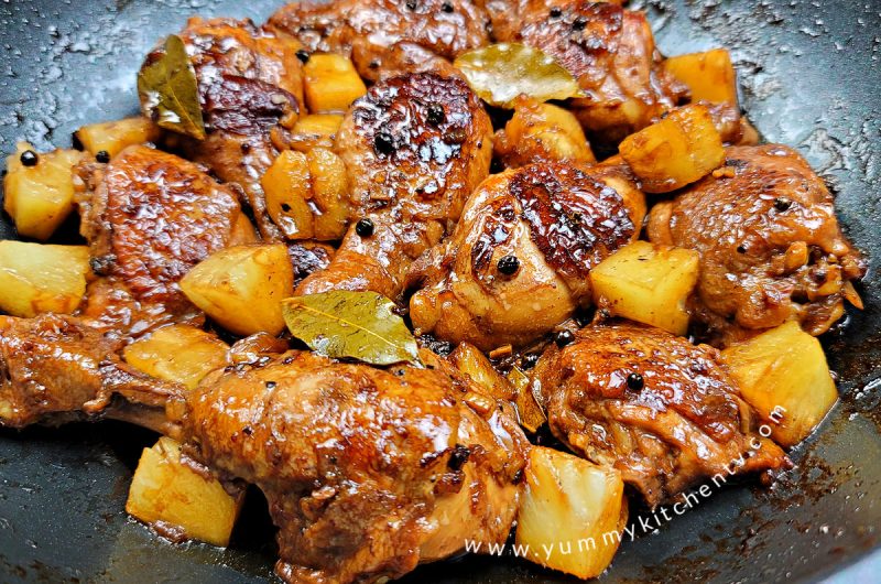 Chicken Adobo with Pineapples