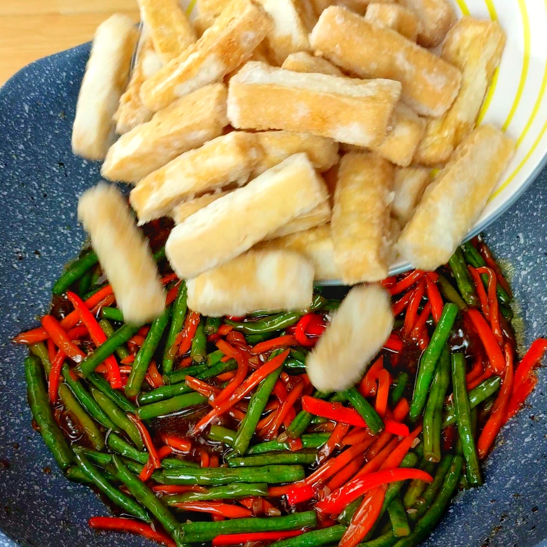 Stirfry Tofu with String Beans Yummy Kitchen