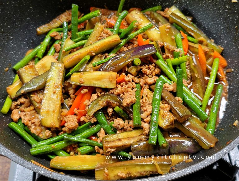 Eggplant Stir-fry with Ground Pork