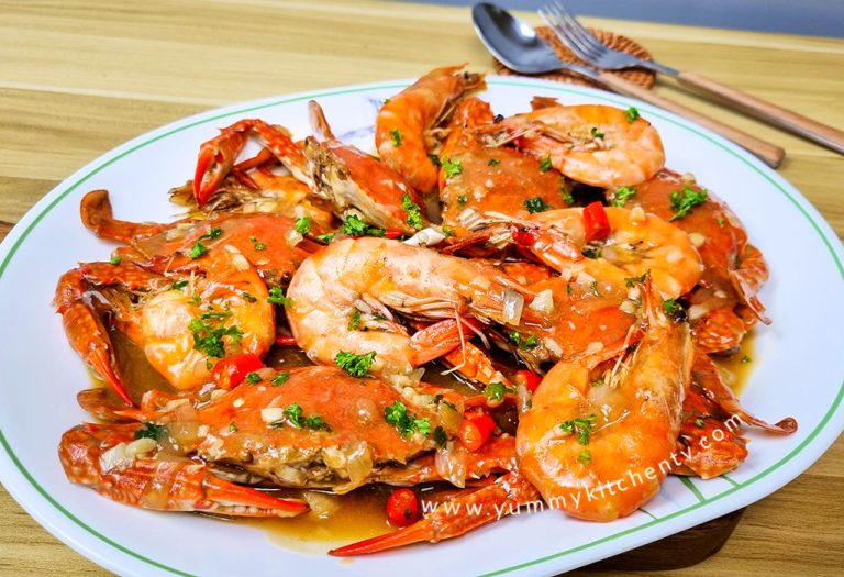 Garlic Butter Crab With Shrimp