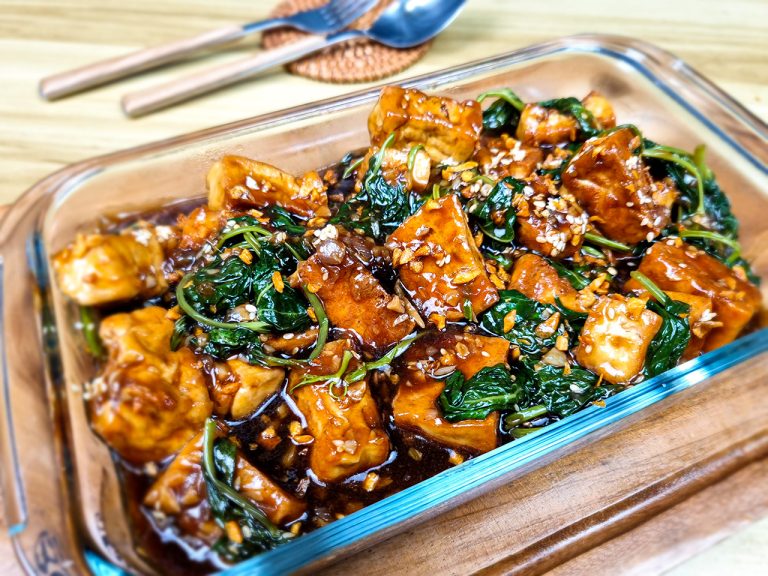 Stir-fry Tofu and Kangkong