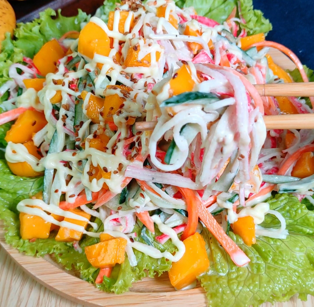 Spicy Mango Kani Salad Yummy Kitchen