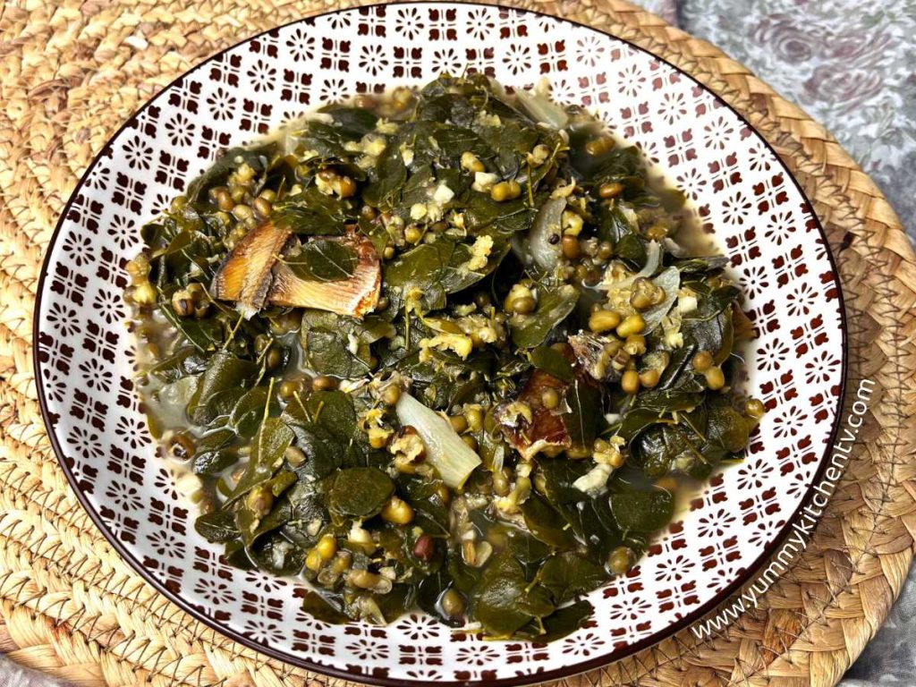Ginisang monggo or Monggo guisado or Mung Bean soup
