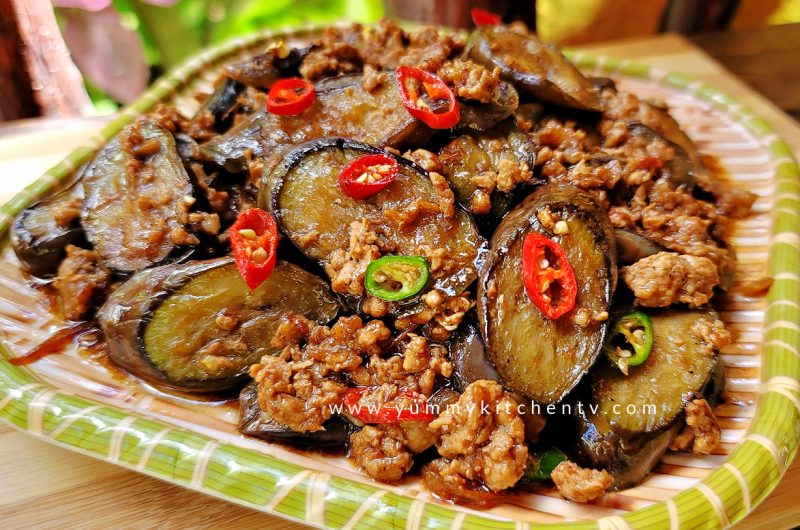 Adobong Talong with Giniling