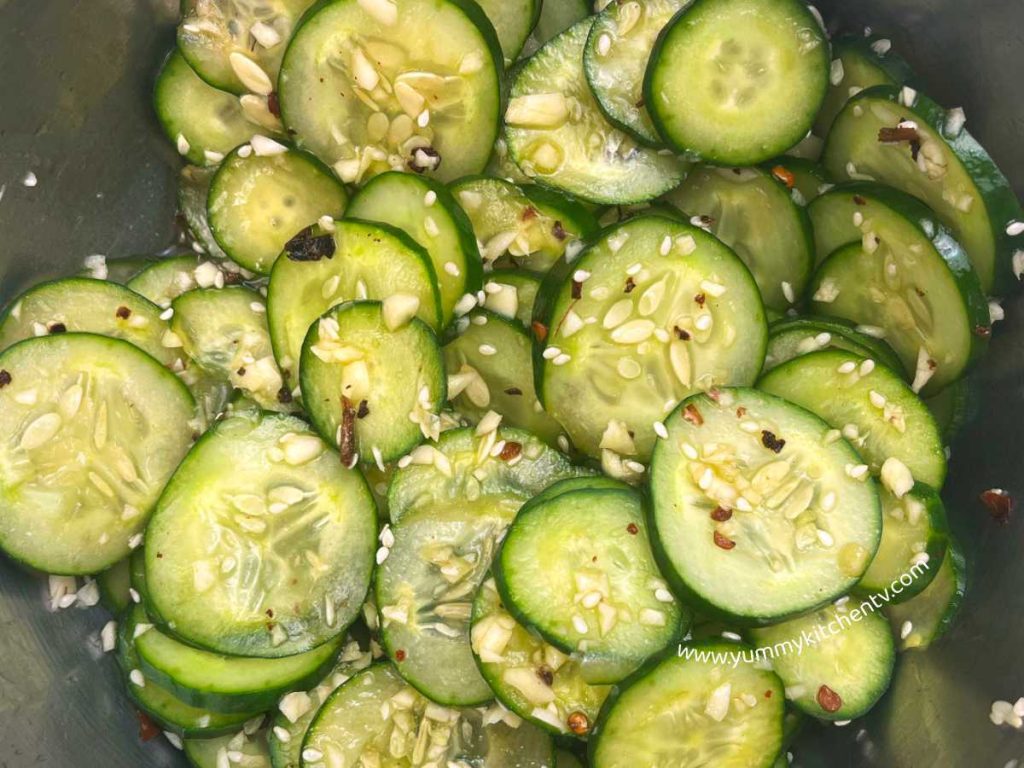 Chinese spicy cucumber salad