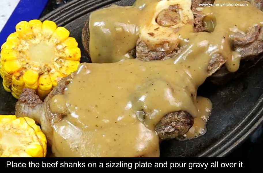 beef on a sizzling plate