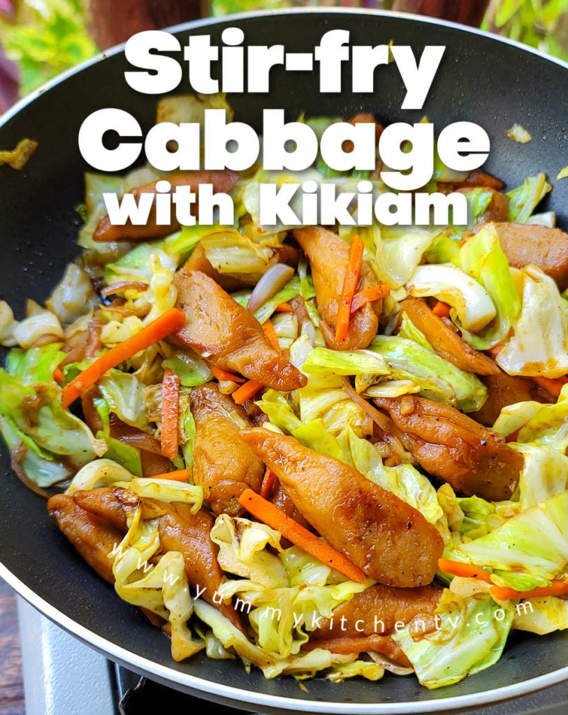 Stir fry cabbage with kikiam