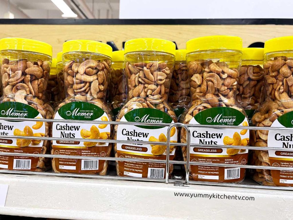 Kasoy (cashew nuts) sold in the grocery roasted baked greaseless