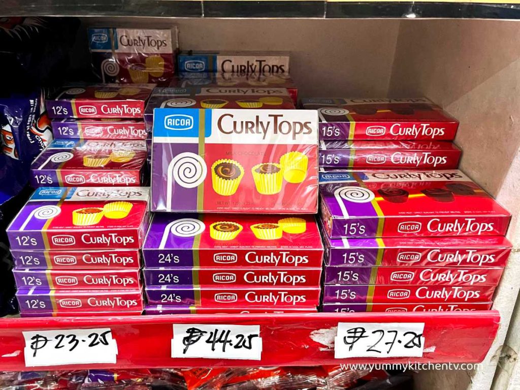 Ricoa Curly Tops box packaging in store