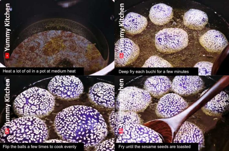Ube Cheese Buchi Recipe - A Sweet Cheesy Purple Rice Cake - Yummy Kitchen