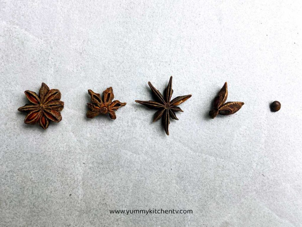 different parts of Star Anise