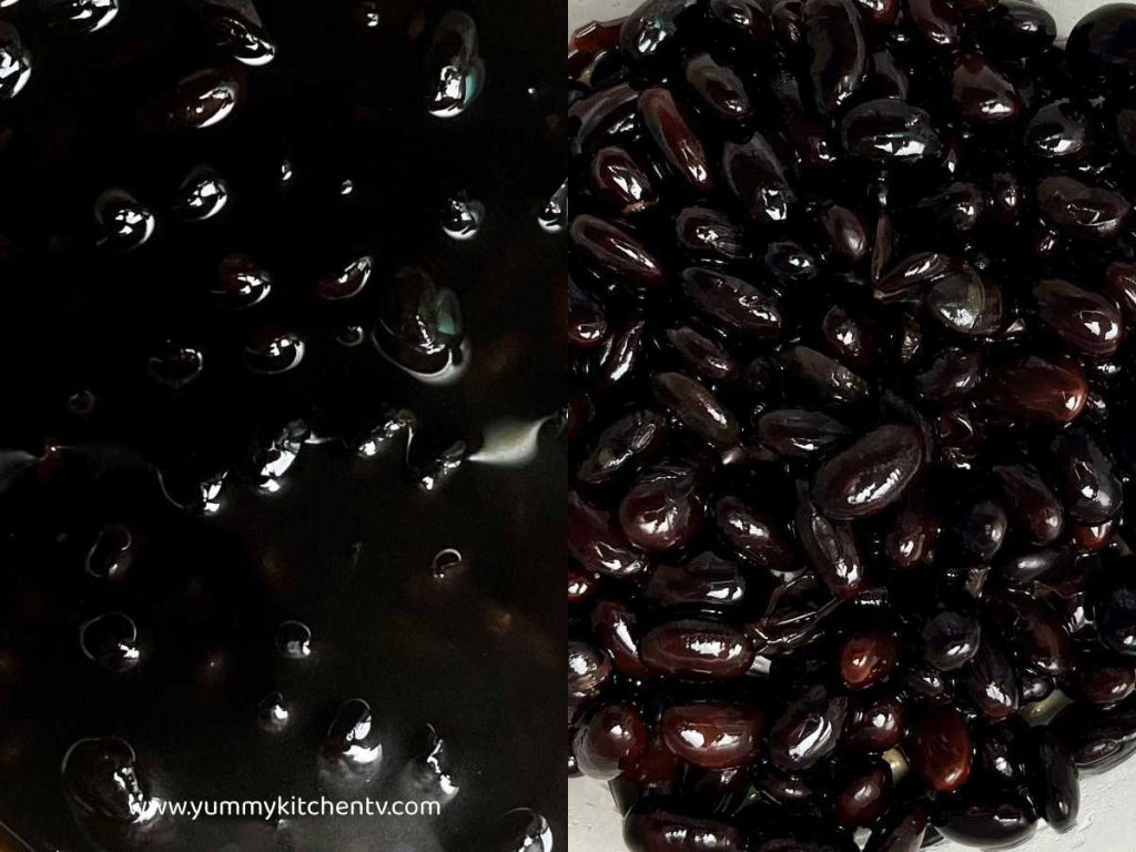 salted black beans in brine and drained