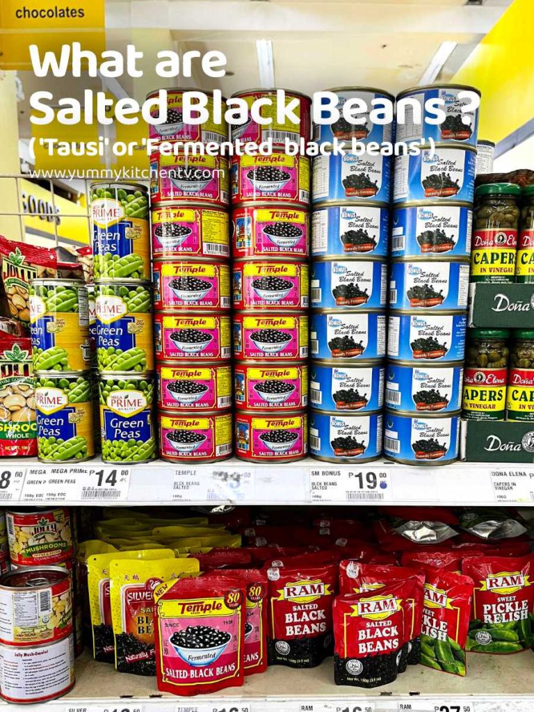 canned fermented Chinese black beans, salted black beans, tausi