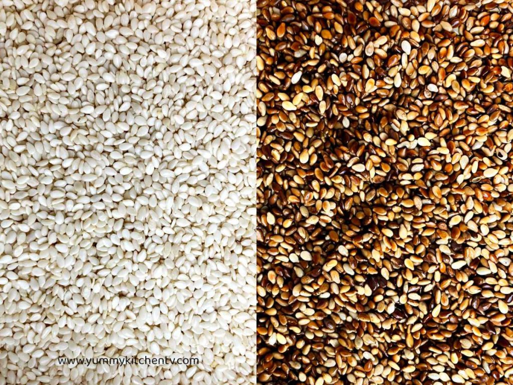 raw and toasted sesame