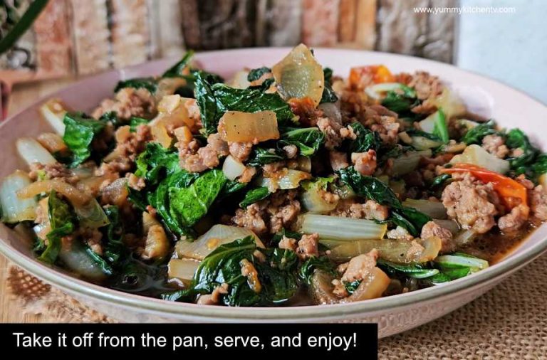Pechay Pinterest Pechay with Ground Pork or