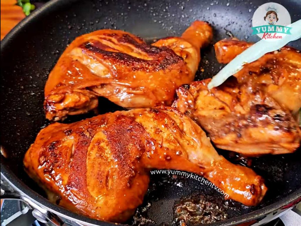Chicken BBQ sa Kawali chicken grilled in a pan