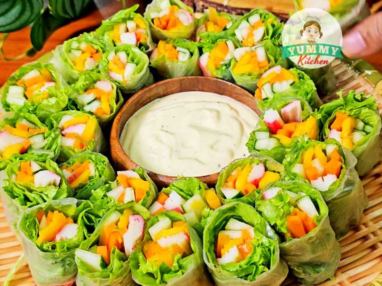 Mango Kani Rolls: Refreshing Japanese-Inspired Spring Rolls