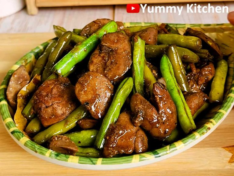 Adobong Atay with Green Beans