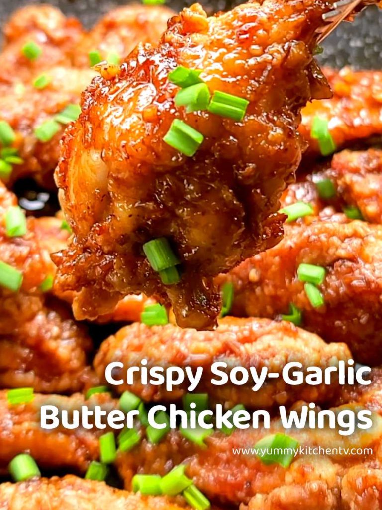 Crispy Soy-Garlic Butter Chicken Wings recipe