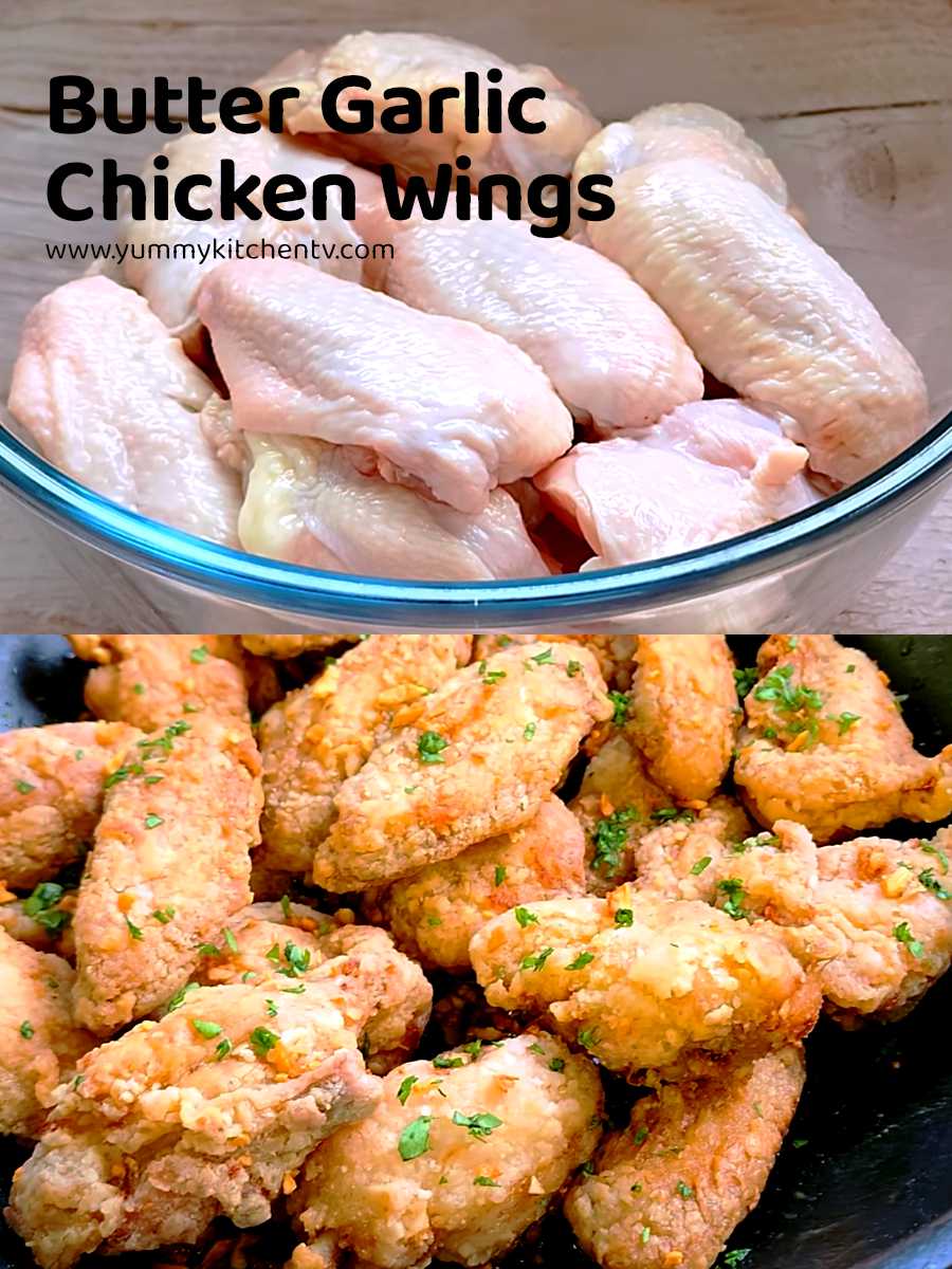 Butter Garlic Chicken Wings ( Quick and Easy ) Yummy Kitchen